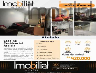 Casa para Venda, em Rio Verde, bairro Residencial Atalaia, 2 dormit�rios, 1 banheiro, 2 vagas